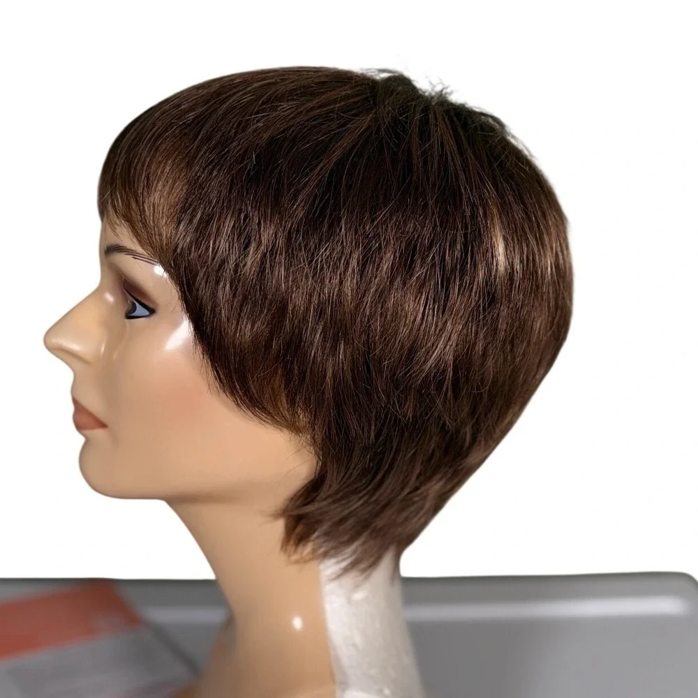 Henry Margu Petite Faith Synthetic Wig 8/14H Brown NWT Pixie‎ Cut